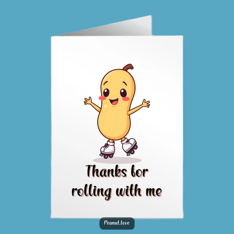 Free Printable Thank You Card: Peanut Skater Character