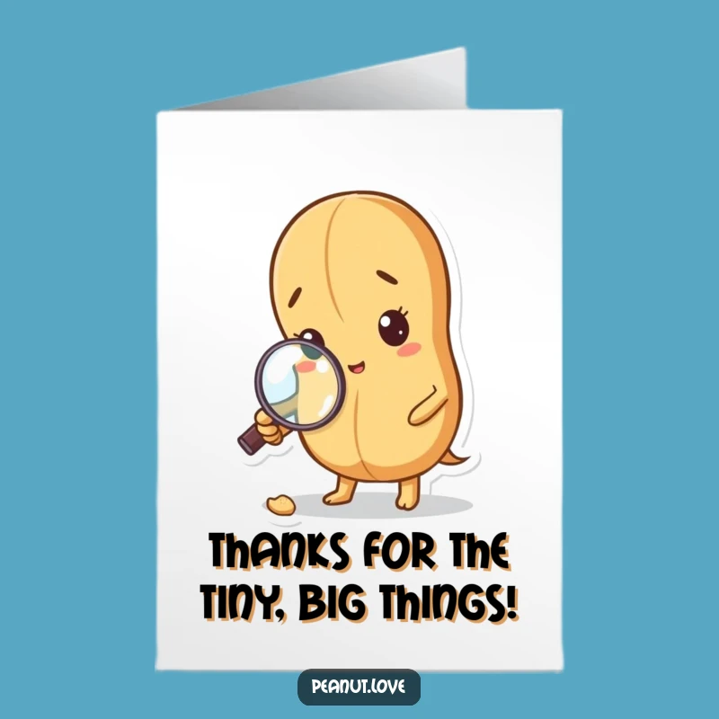 Free Printable Curious Peanut Thank You Card - Focused Appreciation Downloadable!