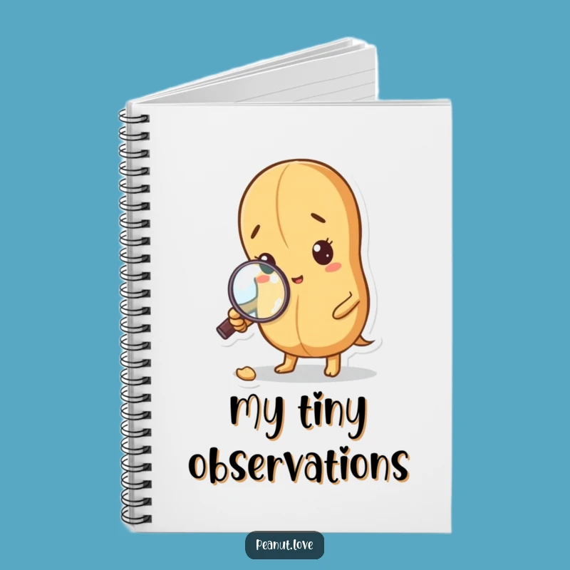 Funny Curious Peanut Notebook - Journal Detective Snack Gift