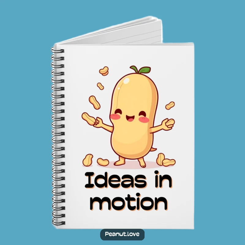 Funny Kawaii Peanut Juggling Notebook - Jot Down Your Nutty Ideas