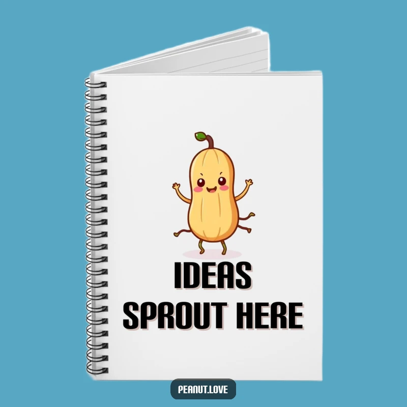 Funny Kawaii Peanut Notebook: Silly Dancing Rooted Nut Journal, Creative Funny Gift