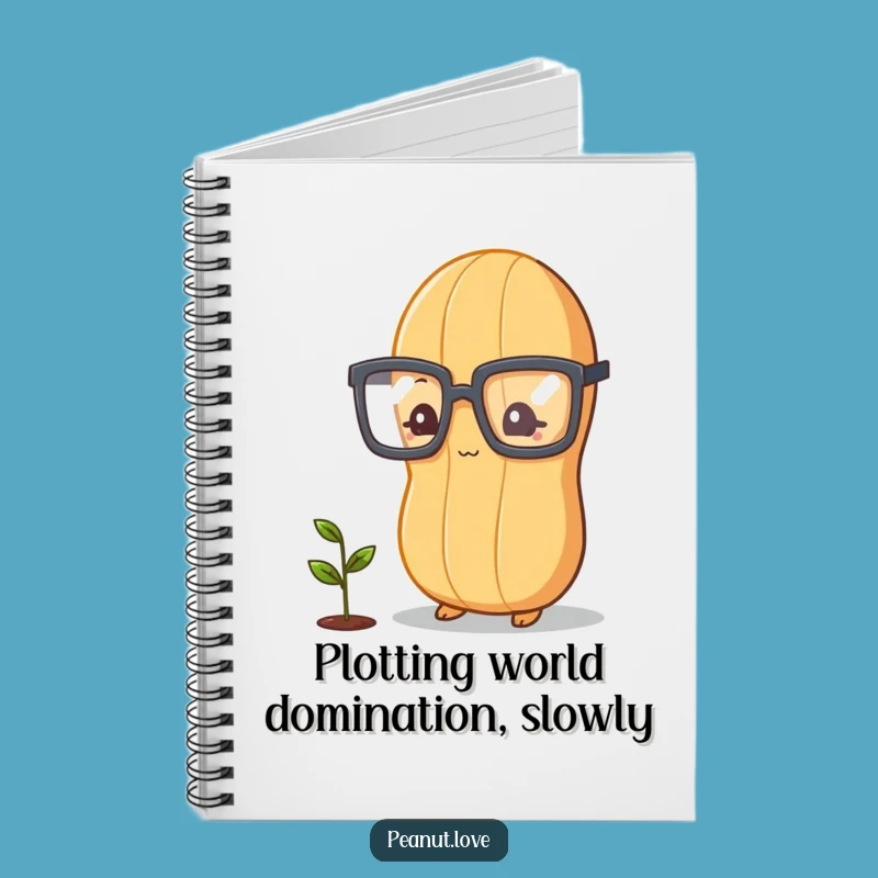 Funny Peanut Philosopher Notebook: Jot Down Ideas, Humorous Sprout Journal Gift