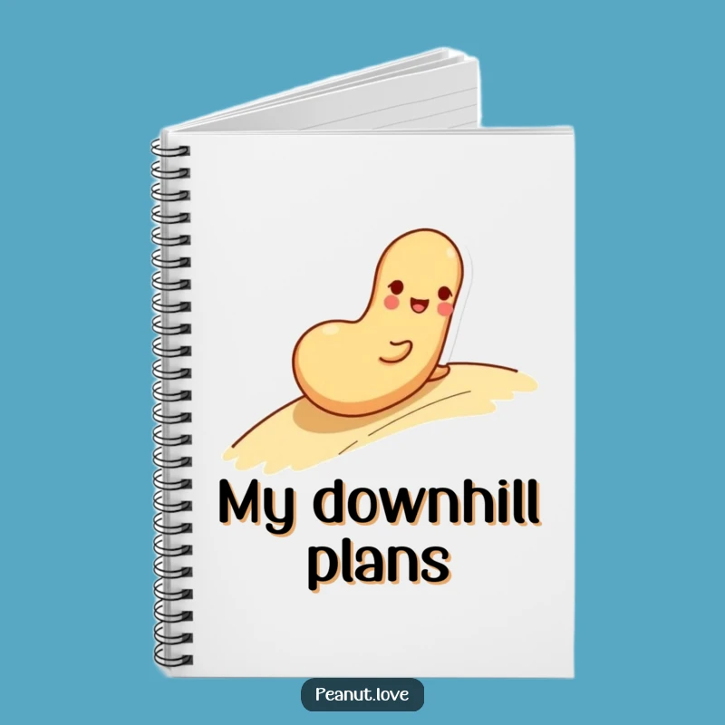 Funny Rolling Peanut Notebook - Playful Journal, Perfect Gift for Dreamers