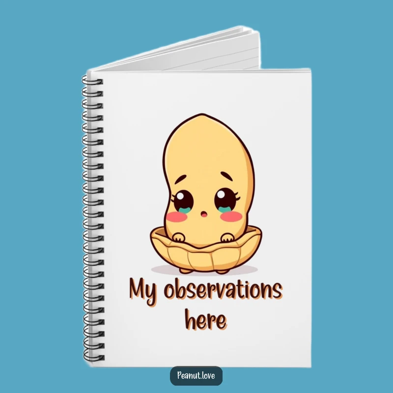 Funny Surprised Peanut Notebook: Ideas Peeking Out Journal, Creative Funny Gift