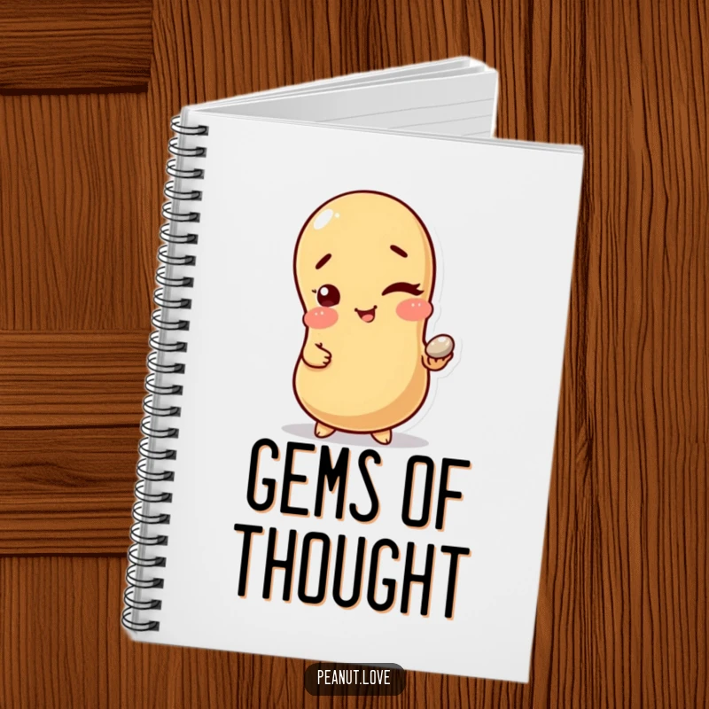 Funny Winking Secrets Notebook: A peanut character winking and holding a shiny pebble, perfect for writing funny, secret, and mischievous notes.