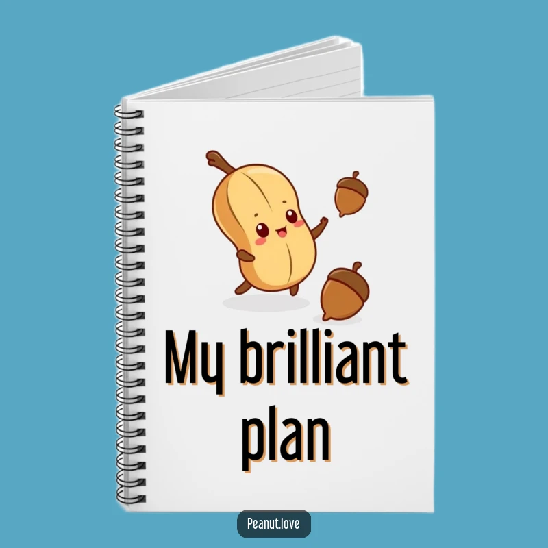 Funny Determined Peanut Notebook - Jot Down Your Goals Hilariously