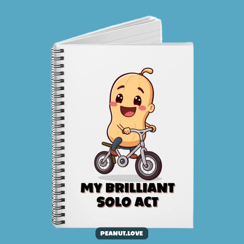 Funny Peanut Unicycle Notebook: Jot Down Notes with Hilarious Balance