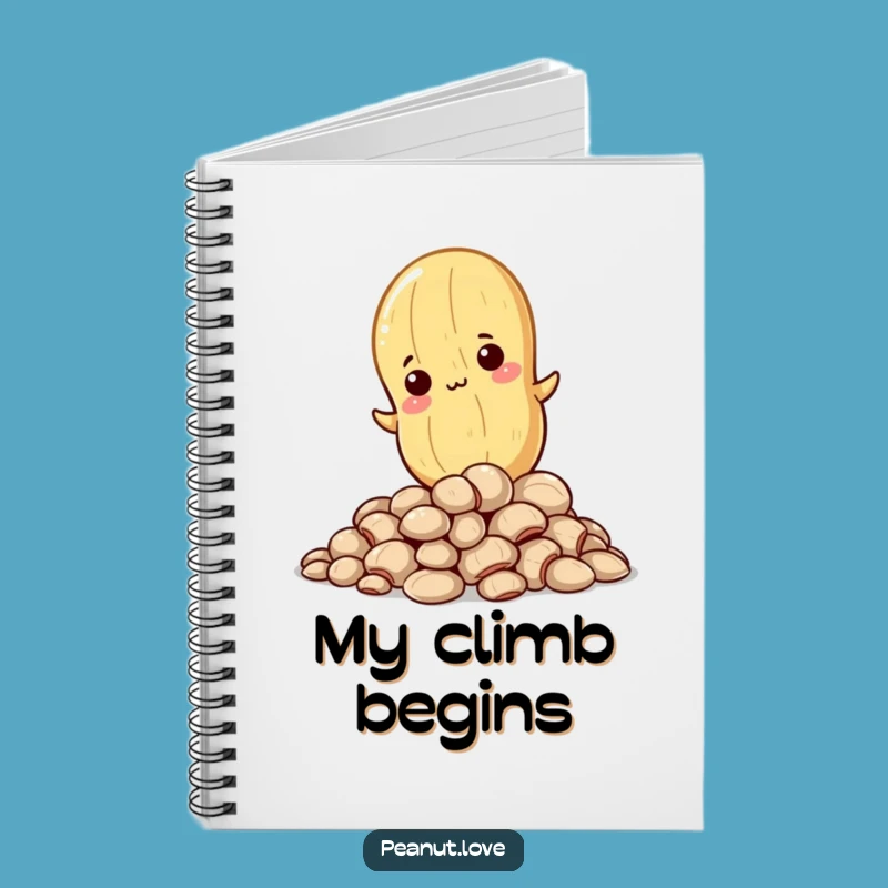 Funny Determined Peanut Notebook - Write Down Your Goals
