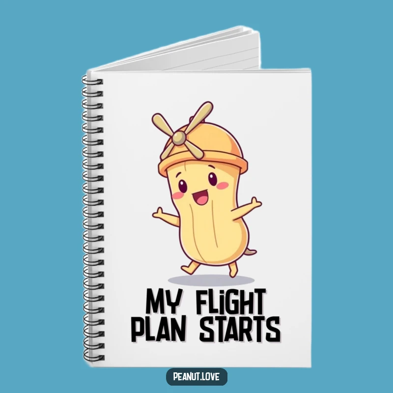 Funny Peanut Flight Plan Notebook: Character Journal for Ambitious Ideas