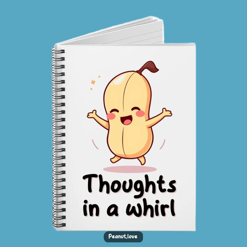 Funny Dizzy Peanut Notebook: Joyful Spinning Character Journal