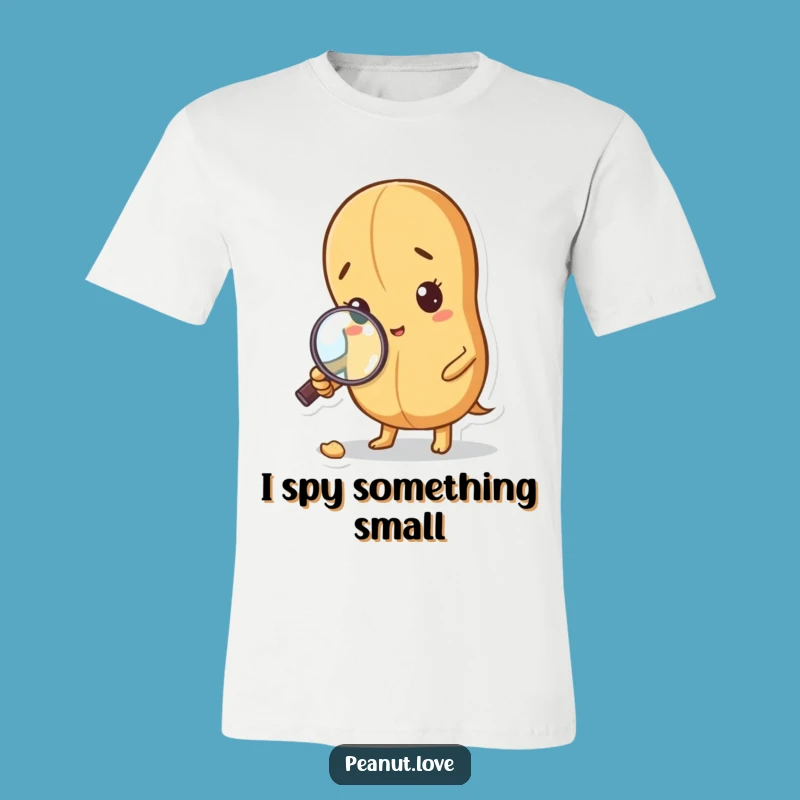 Funny Curious Peanut T-Shirt - Detective Snack Cartoon Tee Gift