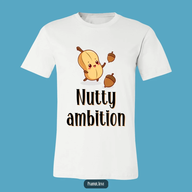 Funny Determined Peanut T-Shirt - A Hilarious Quest for Acorns Tee