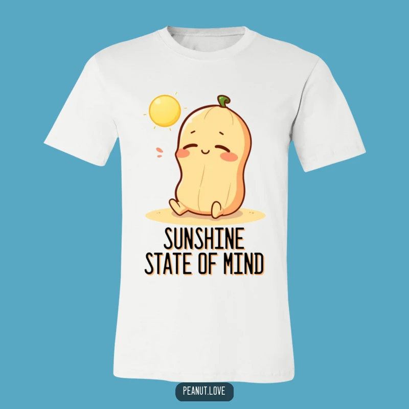 Funny Kawaii Peanut Sunbathing T-Shirt - Relaxed Happy Sigh Tee Gift