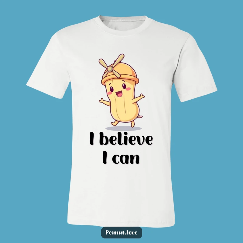 Funny Peanut Flyer T-Shirt: Propeller Hat Character Tee for Fun