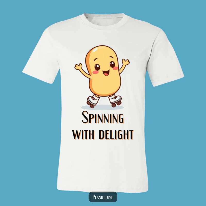 Funny Peanut Roller Skater T-Shirt: Hilarious Nutty Apparel for Skating Enthusiasts
