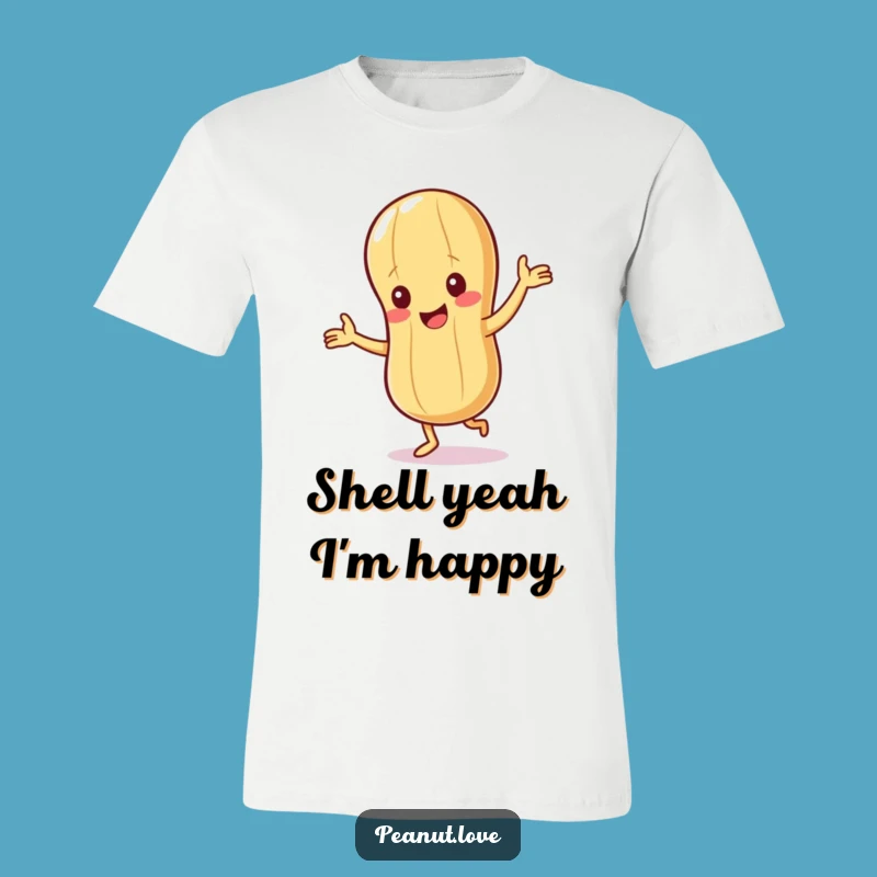 Funny Peanut T-Shirt: Giggling Character Tee for Happy Vibes