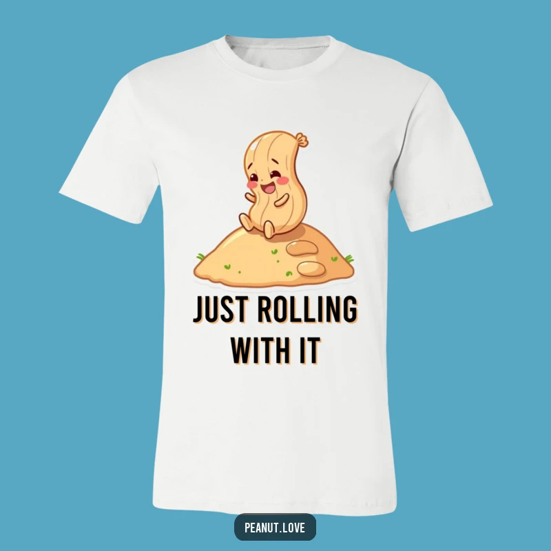 Funny Rolling Peanut T-Shirt: Enthusiastic Descent Humor Apparel, Great Funny Gift