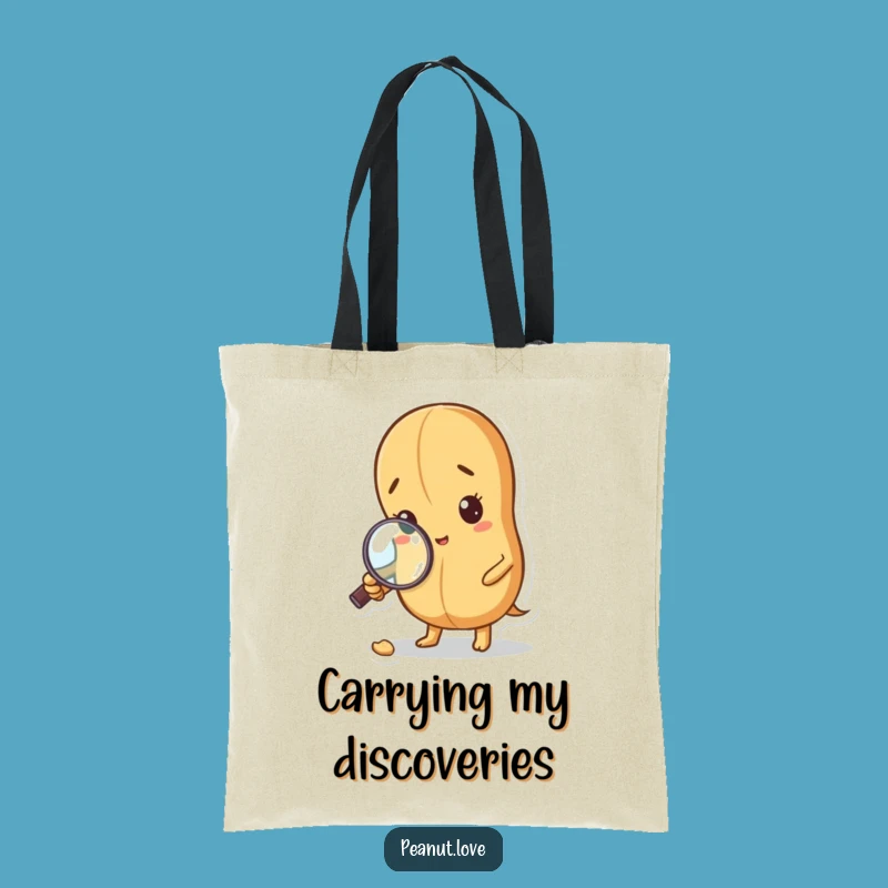 Funny Curious Peanut Tote Bag - Chic Detective Snack Carryall Gift