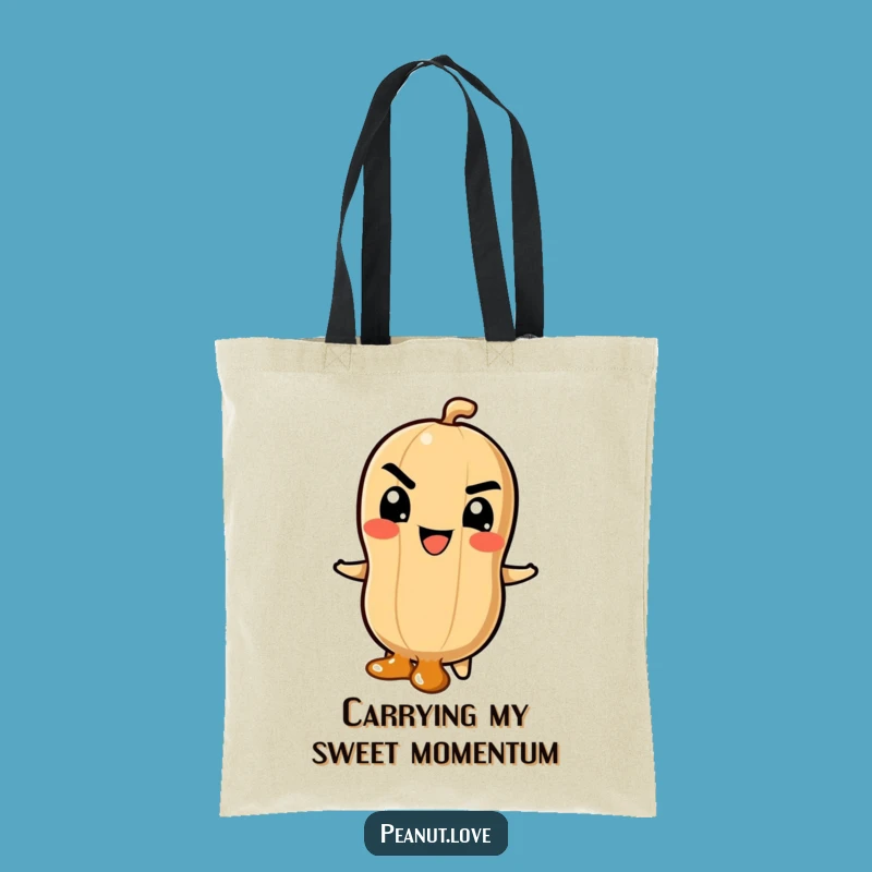 Sweet Adventure Funny Tote Bag - Caramel Peanut Slide