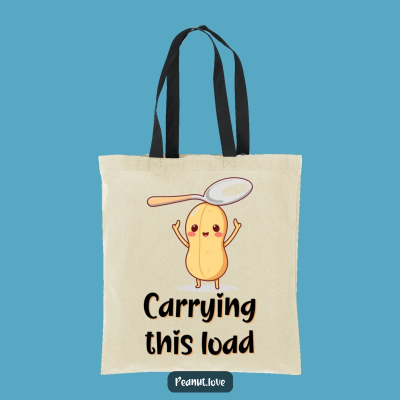 Funny Peanut Balancing Act Tote: Character Carry-All for Amateurs