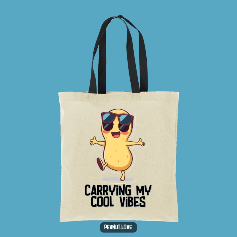 Funny Peanut Cartwheel Tote Bag: Carry Your Laughs in Style with Sunglasses