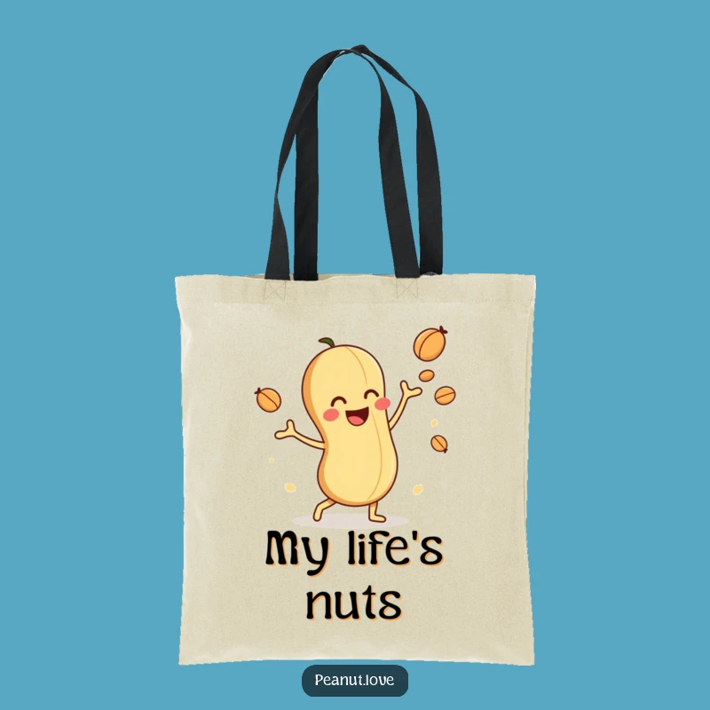 Funny Peanut Juggler Tote Bag: A Hilarious and Nutty Accessory for Fun Errands