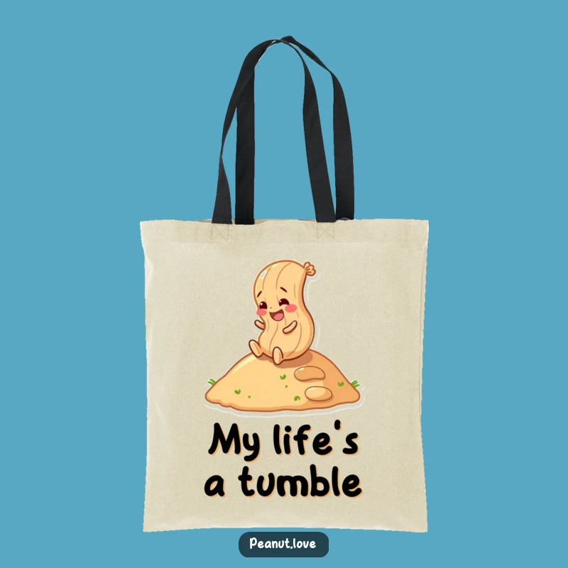 Funny Rolling Peanut Tote Bag: Joyful Carry-All, Perfect Humorous Funny Gift