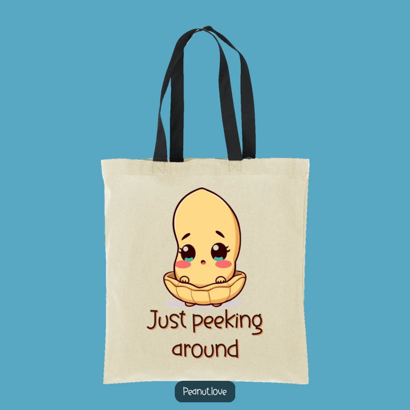Funny Surprised Peanut Tote Bag: Quirky Surprise Carry-All, Perfect Funny Gift