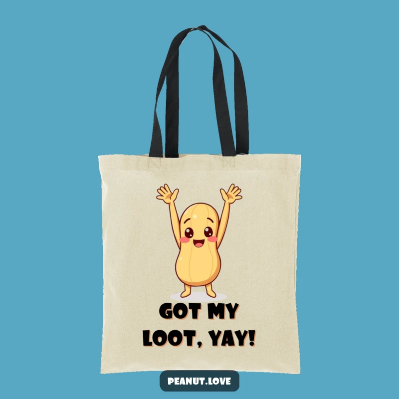Funny Peanut Celebration Tote Bag: Carry Joyful Vibes
