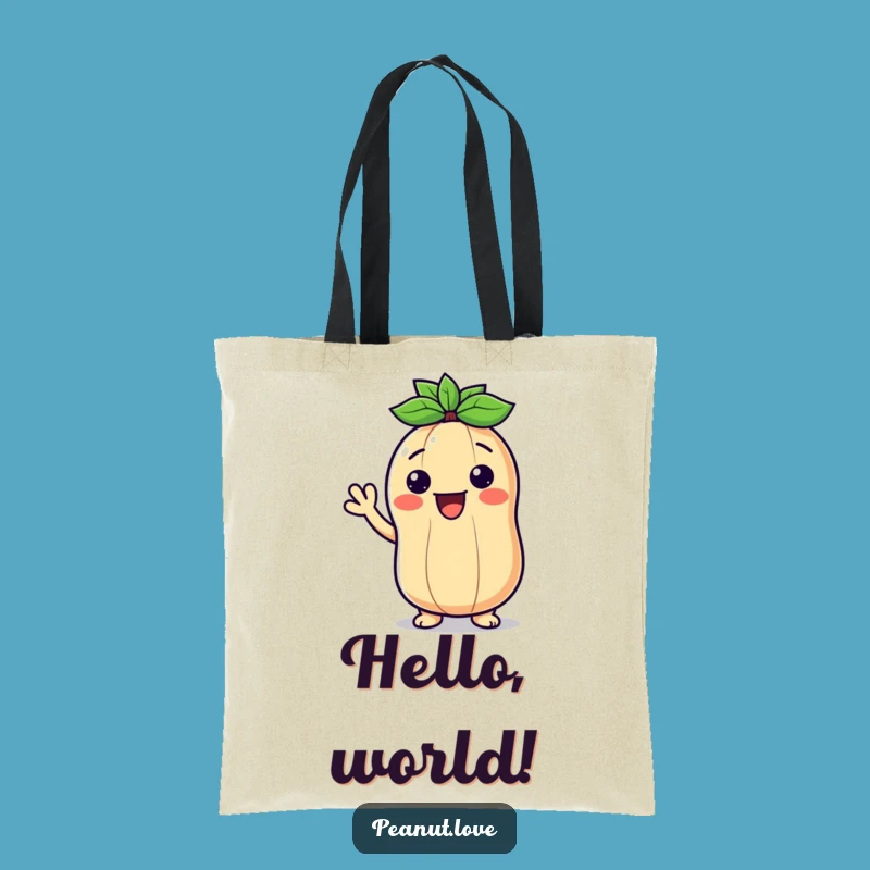 Funny Friendly Peanut Wave Tote Bag - Carry Your Greetings Hilariously