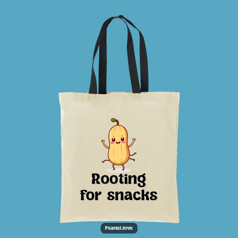 Funny Kawaii Peanut Tote Bag: Silly Dancing Rooted Nut, Stylish Funny Gift