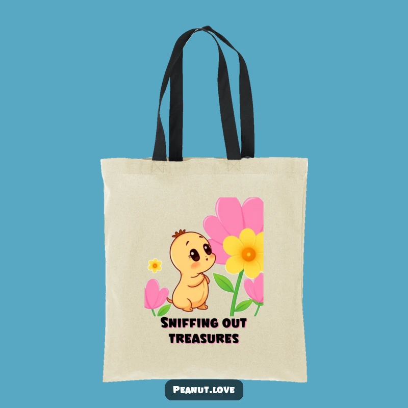 Funny Peanut Flower Tote Bag: Curious Explorer - The Ultimate Funny Gift for Gardeners!
